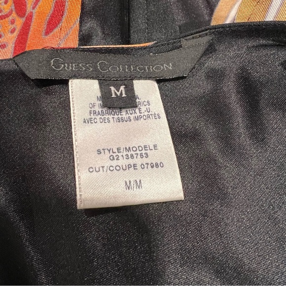 Vintage Mcbling y2k -Floral Print Sleeveless Dress - Black and Orange - Picture 3 of 3